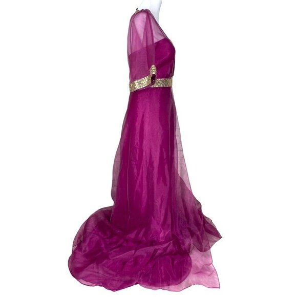 JS Collection Project Runway NWT Pink Two Piece Formal Wedding Prom Gown 4/C32 - Picture 3 of 16